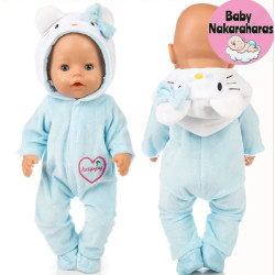 Mono pijama Kitty azul bebé...