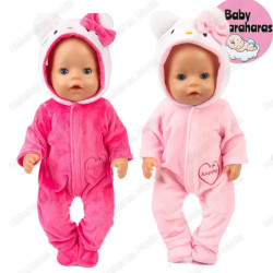 Mono pijama Kitty rosa bebé...