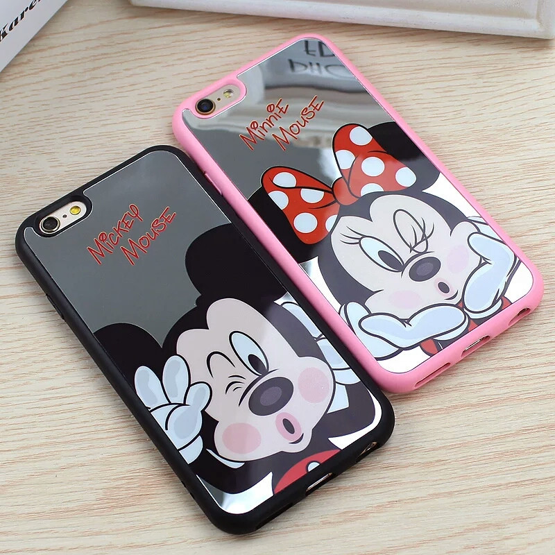 Funda para iPhone 8 Plus Oficial de Disney Mickey y Minnie