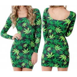 Vestido marihuana estampado...