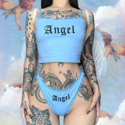 Sexy conjunto top bragas Angel