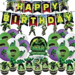 Set decoración cumpleaños Hulk